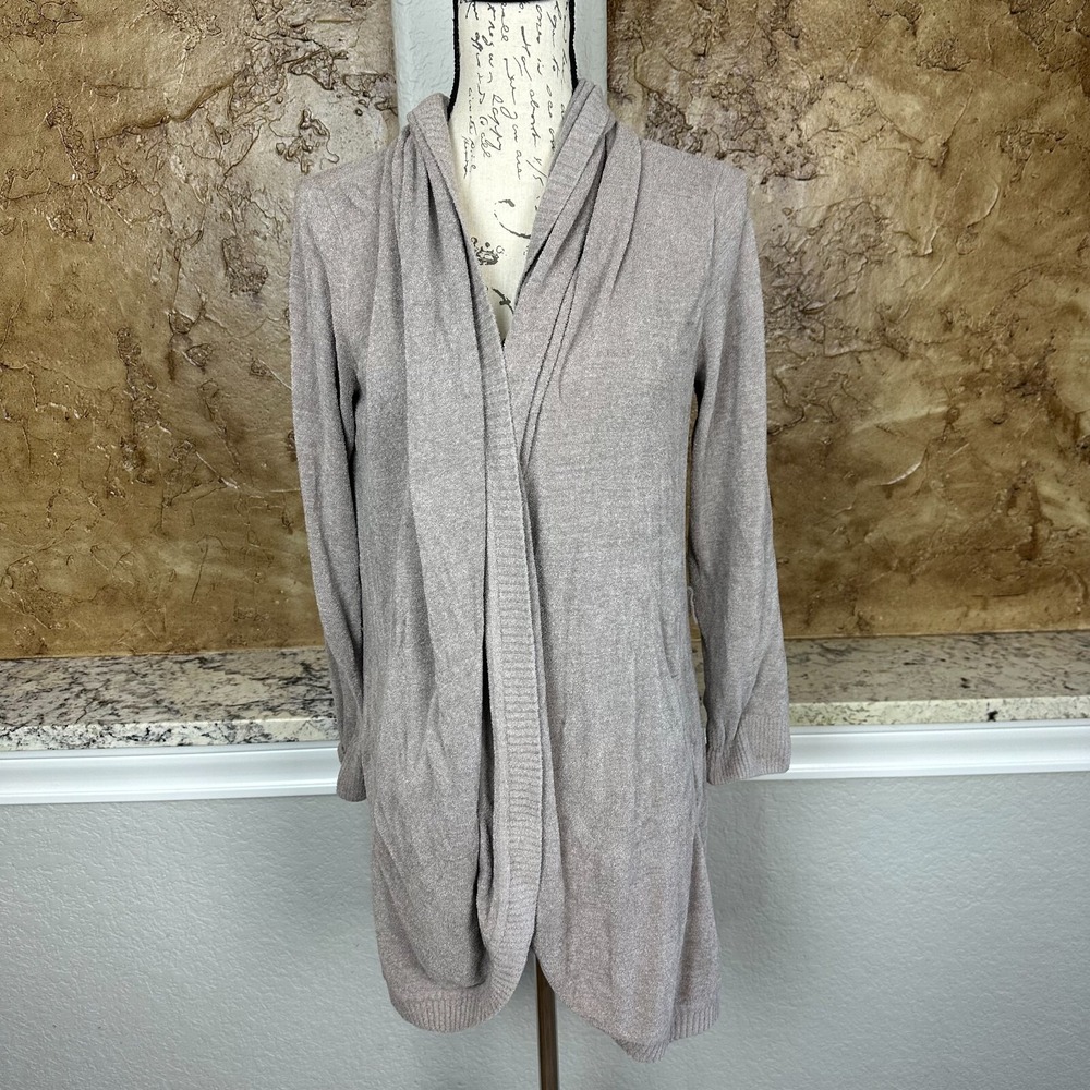 Barefoot Dreams Sweater Women Small Cardigan Open‎ Front Cozychic Ultra Lite